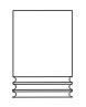 triple fluted bottom plaques