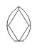 oval shape with triangle cut award