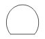round wedge paper wieght with gold bottom