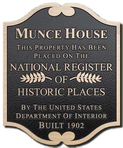 Munce House Bronze Plaque