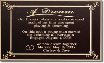 A Dream Bronze Plaque