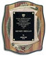 Walnut Plaque with Metal Fitting